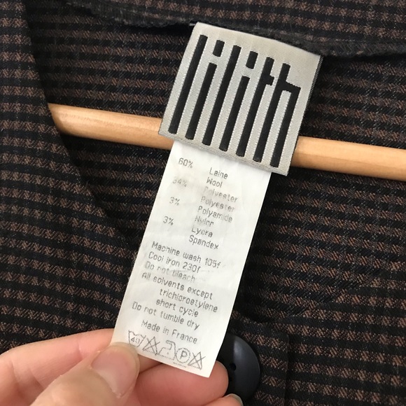 LILITH PARIS Check 2 Piece Gathered / Rusched Suit Set Sz L - Picture 5 of 16